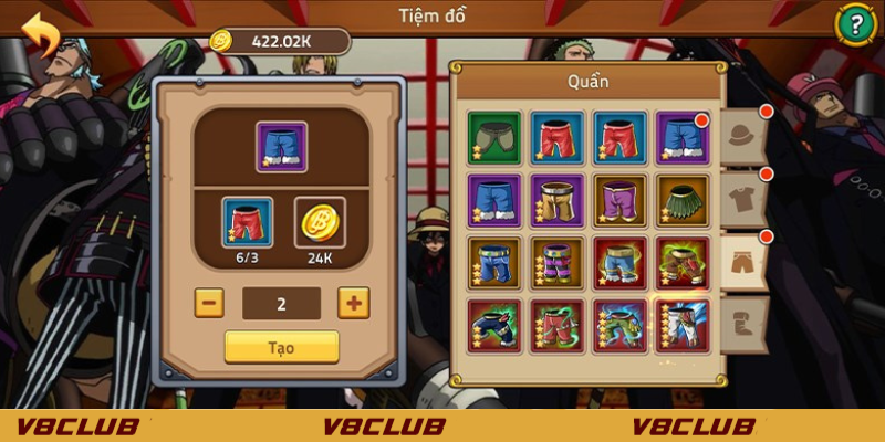 chế độ trong trò chơi hải tặc đại chiến